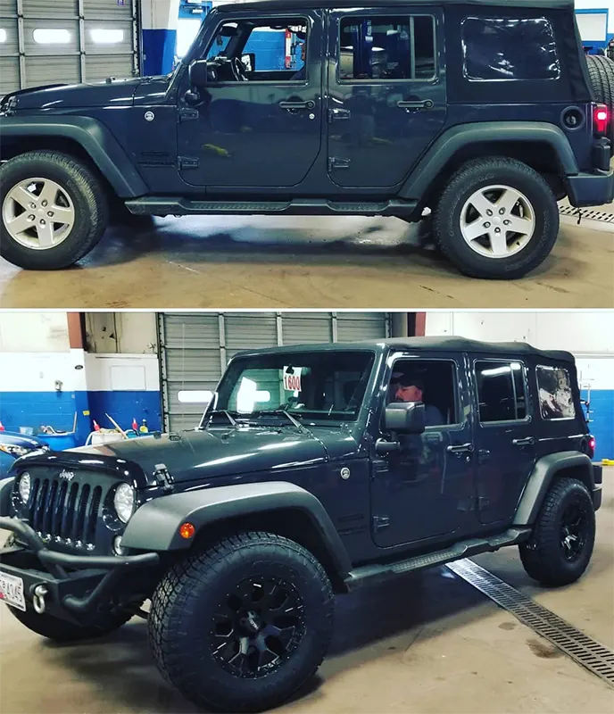 Jeep Wrangler build in green