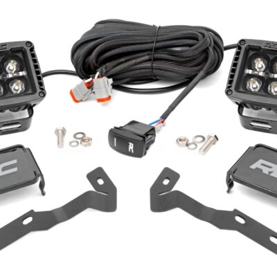 LED Light Kit | Ditch Mount | 2" Black Pair | White DRL | Toyota Tacoma (05-15)
