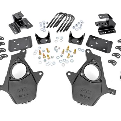 2 Inch Lowering Kit | 4 Inch Rear Lowering | Alum/Stamped Knuckle | Chevy/GMC 1500 (14-18)
