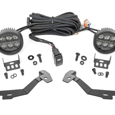 LED Light Kit | Ditch Mount | Black Series Round | 3.5 Inch | Amber DRL | Ram 1500 (19-26)