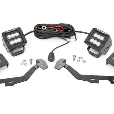 LED Light Kit | Ditch Mount | 2" Black Pair | Flood | Ram 1500 2WD/4WD (19-26)