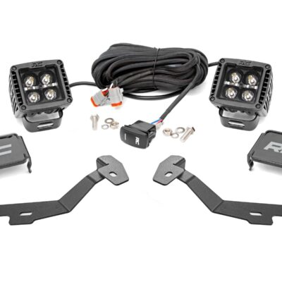 LED Light Kit | Ditch Mount | 2" Black Pair | White DRL | Ram 1500 (19-26)