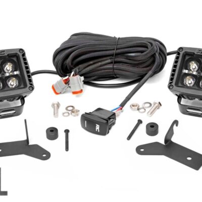 LED Light Kit | Hinge Mount | 2" Black Pair | Amber DRL | Jeep Gladiator JT/Wrangler JL (18-26)