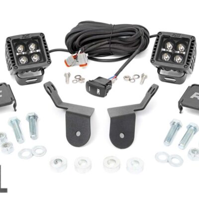 LED Light Kit | Cage Mount | 2" Black Pair | White DRL | Honda Pioneer 1000/Pioneer 1000-6