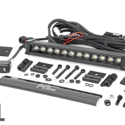 LED Light Kit | Bumper Mount | 12" Black Single Row | White DRL | Polaris Ranger XP 1000