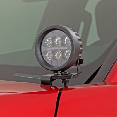LED Light Kit | Ditch Mount | Black Series Round | 3.5 Inch | Amber DRL | Toyota Tacoma (24-25)
