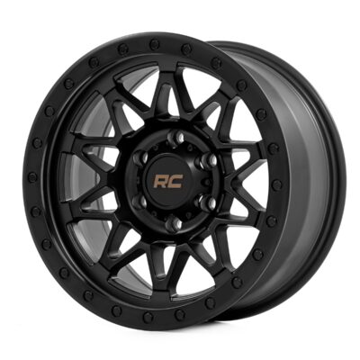Rough Country 78 Series Wheel | Simulated Beadlock | Black | 18x9 | 5x5 | 0mm