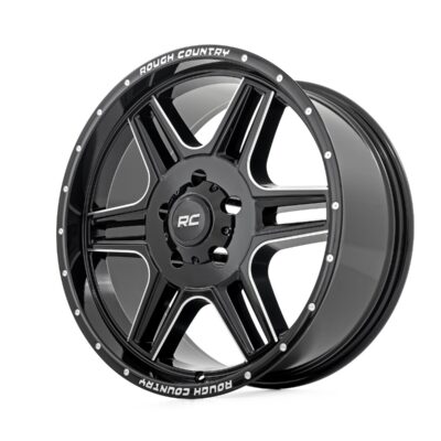 Rough Country 92 Series Wheel | Machined One-Piece | Gloss Black | 18x9 | 5x5 | +0mm