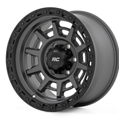 Rough Country 85 Series Wheel | Simulated Beadlock | Gunmetal Gray/Black | 17x9 | 8x170 | -12