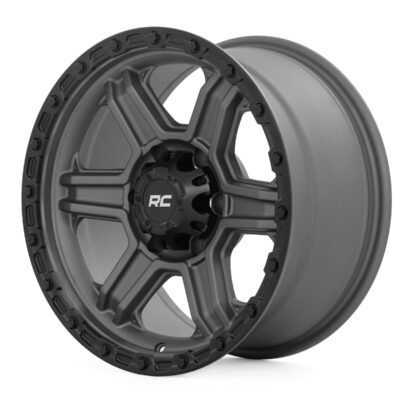 Rough Country 79 Series Wheel | One-Piece | Gunmetal Gray w/Black Ring | 17x8.5 | 6x5.5 | 0mm