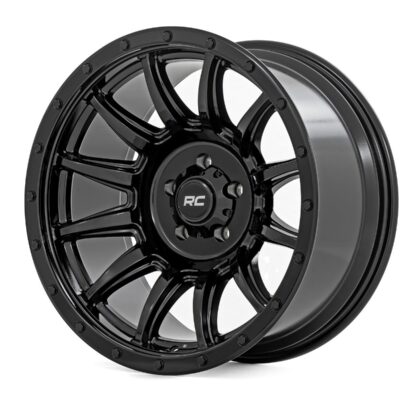 Rough Country 90 Series Wheel | One-Piece | Gloss Black | 20x9 | 6x5.5 | -12mm