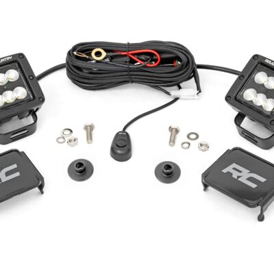 LED Light Kit | Ditch Mount | 2" Black Pair | Flood Pattern | Ford Bronco (21-25)