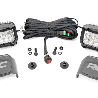 LED Light Kit | Ditch Mount |  2" Chrome Pair | Wide | Ford Bronco 4WD (21-25)
