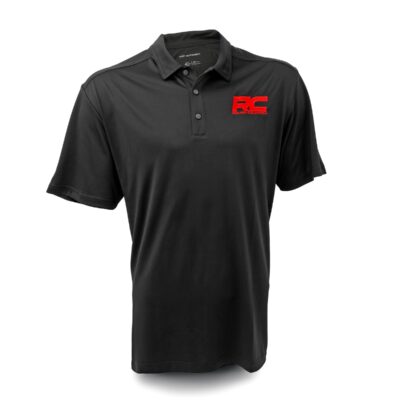 Rough Country Polo | Rough Country Logo | Black | Moisture Wicking | Size M