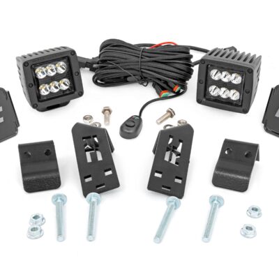 LED Light Kit | "A" Pillar Mount | 2" Black Pair | Spot | Polaris RZR PRO XP