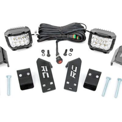 LED Light Kit | "A" Pillar Mount | 2" Chrome Pair | Wide Angle | Polaris RZR PRO XP