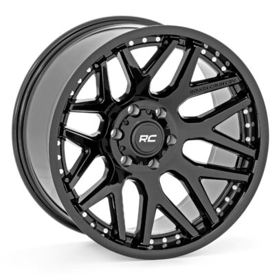 Rough Country 95 Series Wheel | One-Piece | Gloss Black | 20x10 | 6x5.5 | -18mm